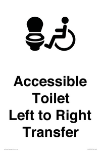 Accessible Toilet with Left to Right Transfer